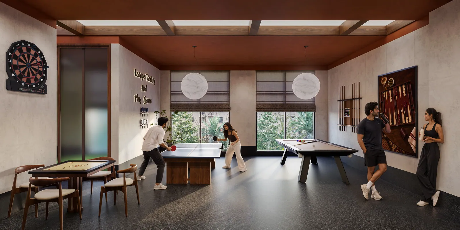 Indoor games room