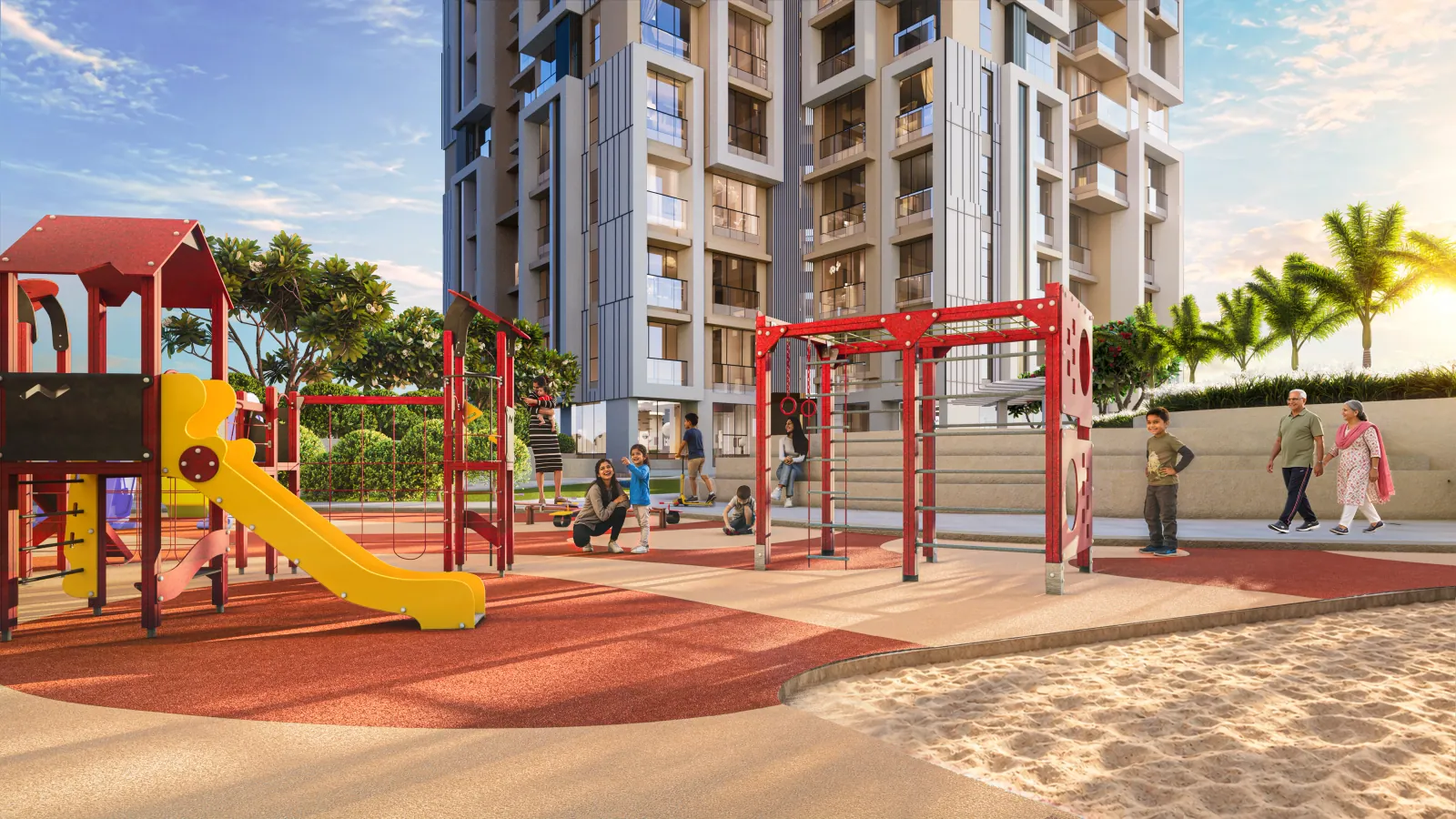 Children's play area, Ghatkopar residential towers