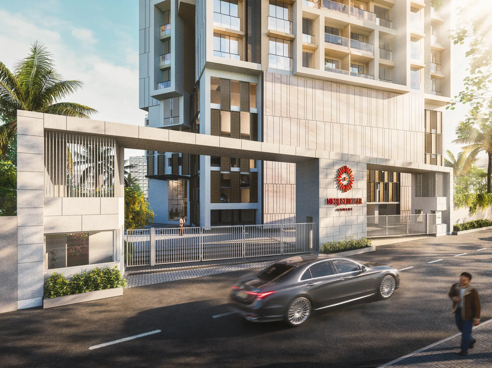 Entrance gate, Ghatkopar residential towers