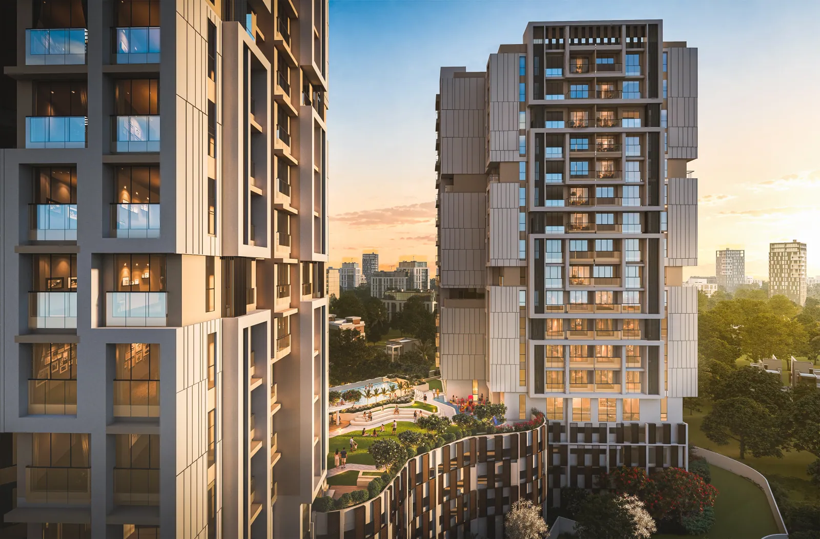 Residential towers in Ghatkopar