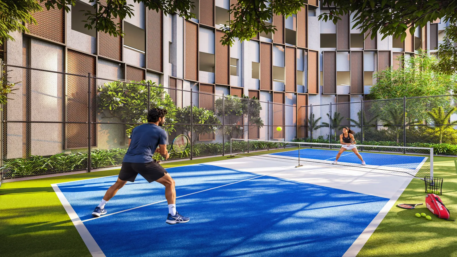 Pickleball court, Ghatkopar residential towers