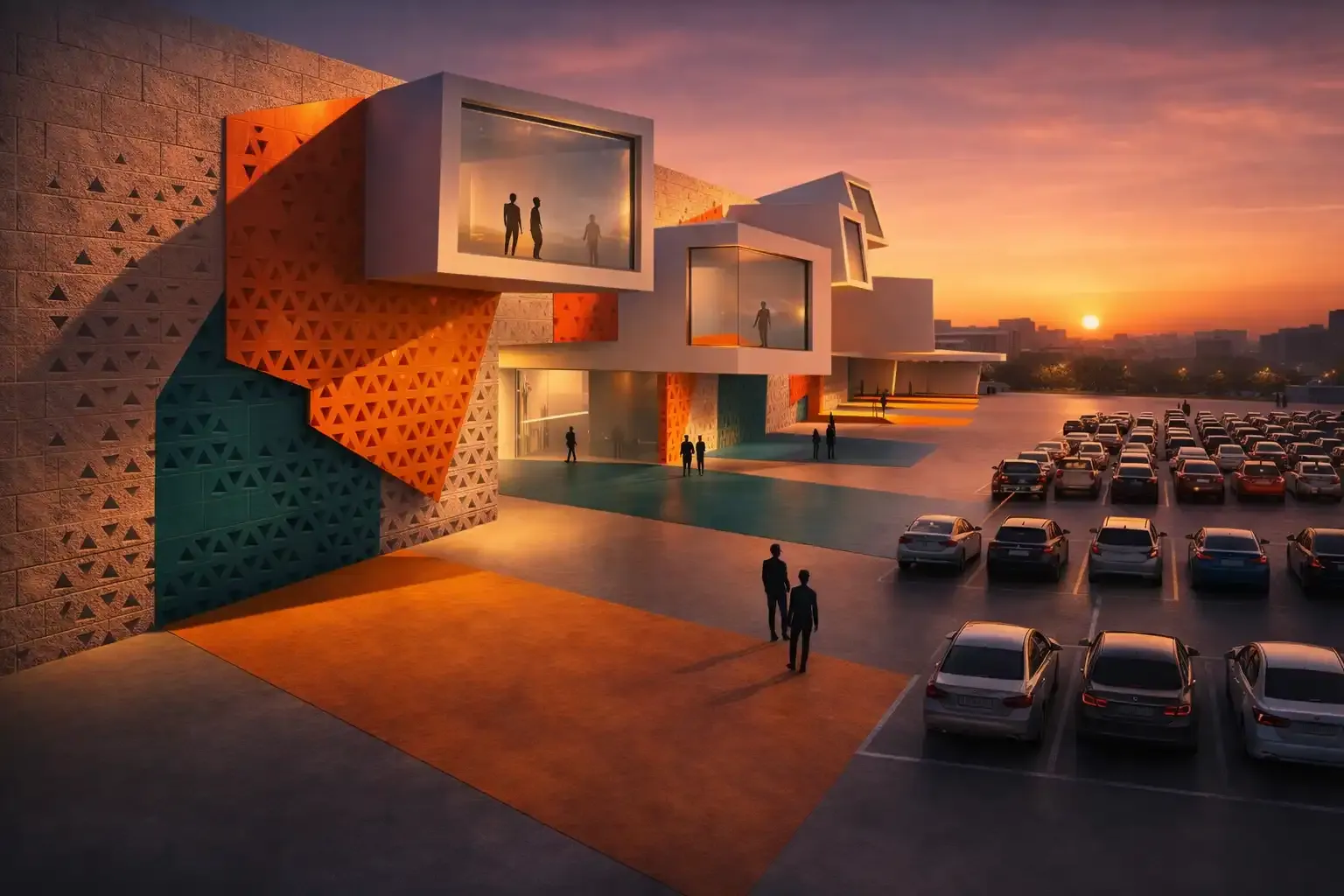 Contemporary Art Museum - Sunset Render