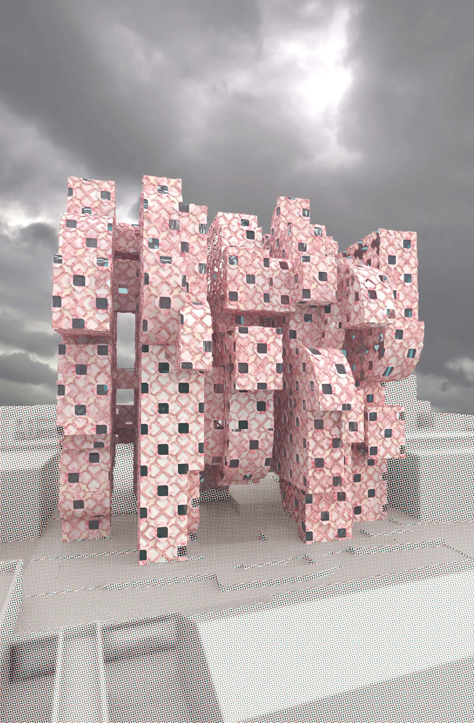 Micro-Housing - Perspective Through Metro